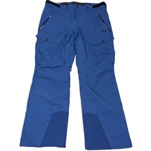 OAKLEY L Snow Pants Ski Snowboard Insulated Beautiful Royal Blue Women EUC